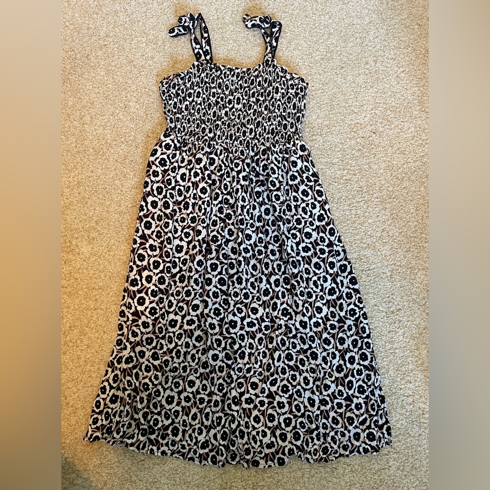 Diane Von Furstenberg Target Smocked Poppy Midi Dress - Size Large (10-12)